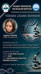 2025-2026 Bahar Dönemi Lisansüstü Seminerler