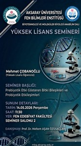 2025-2026 Bahar Dönemi Lisansüstü Seminerler