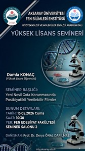2025-2026 Bahar Dönemi Lisansüstü Seminerler