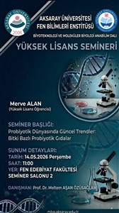 2025-2026 Bahar Dönemi Lisansüstü Seminerler